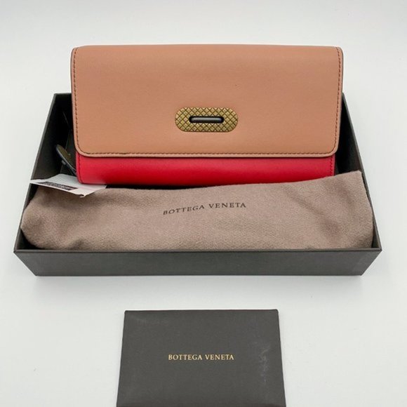 Bottega Veneta Rose Colorblock Continental Wallet - Picture 3 of 10